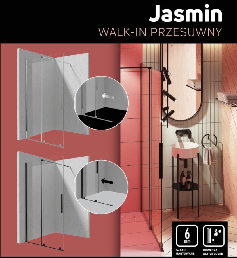 Deante Jasmin Zuhanyfal Walk-in